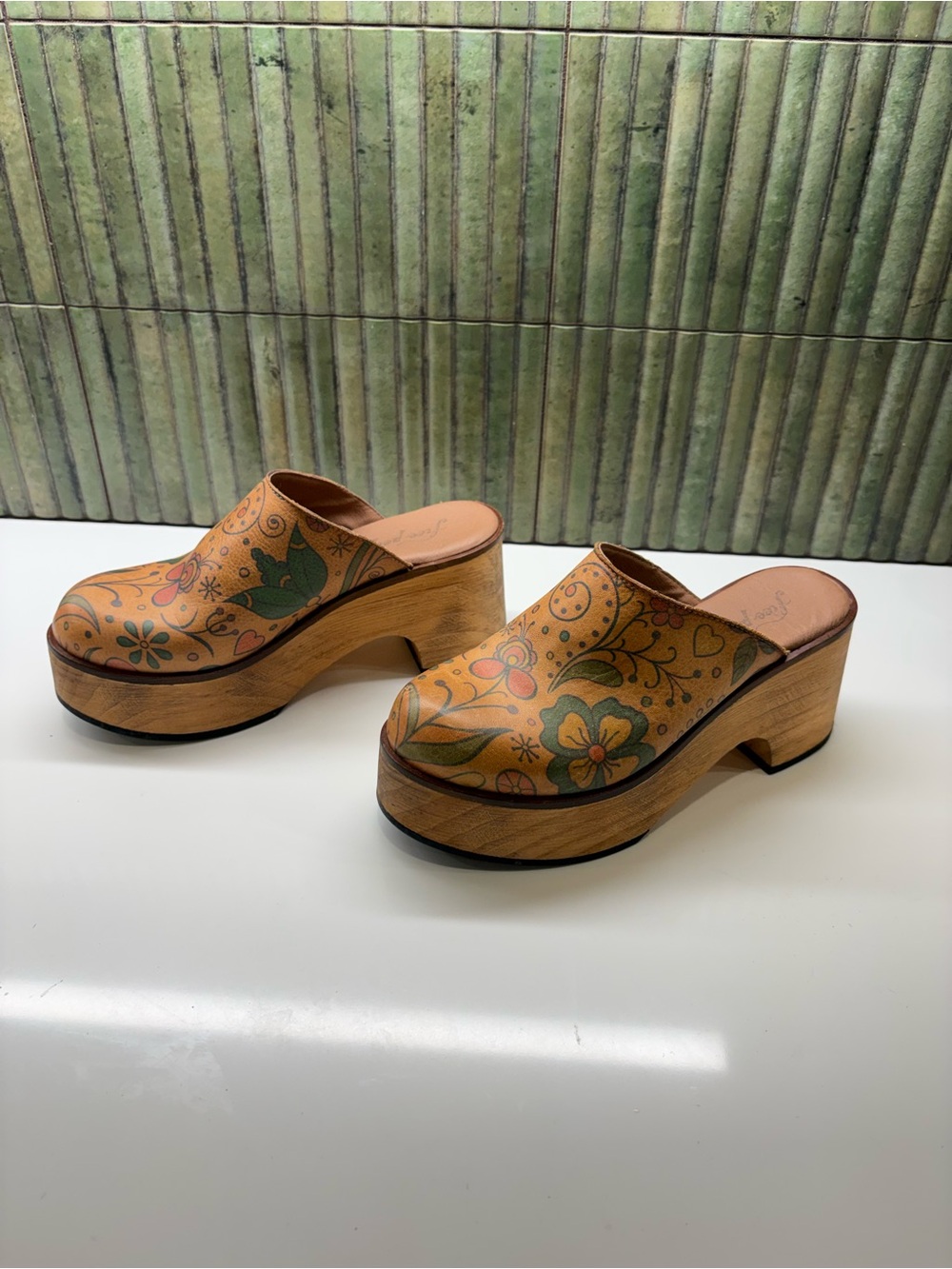 Free People Patsy leather clog - Tan